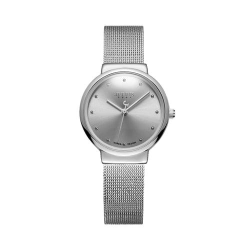 นาฬิกา Julius JA-426 LD สายสแตนเลสถัก สีเงิน