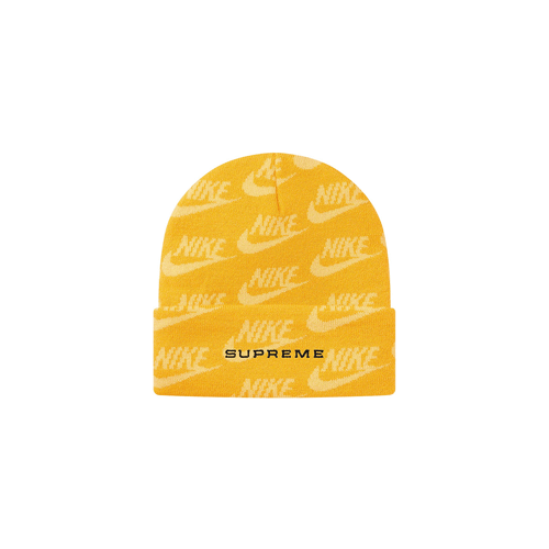 新品 NIKE x SUPREME Jacquard Logos Beanie ビーニー