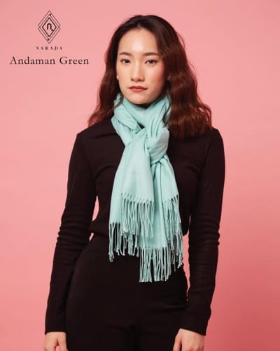 ผ้าพันคอแคชเมียร์  Andaman Green