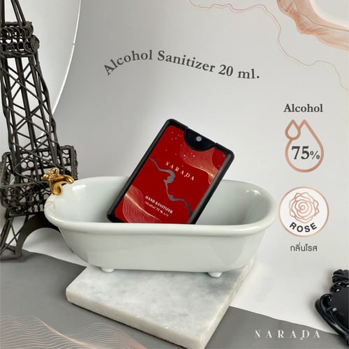 ❤️ แอลกอฮฮล์สเปรย์การ์ด พกพาสะดวก!!! ถนอมผิว แห้งเร็ว Alcohol Spray 20 ml by NaradaAsia ❤️++20ml การ์ดสีดำ++