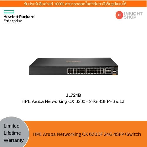 [JL724B] HPE Aruba Networking CX 6200F 24G 4SFP+Switch