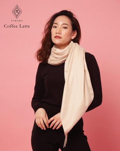 ผ้าพันคอแคชเมียร์ Coffee Latte