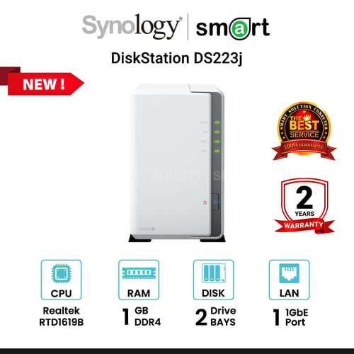 NEW] Synology DiskStation DS223j 2-Bay NAS