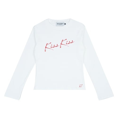 RUNDOWNYOUTH KISS KISS 05 L/S T-SHIRT WHITE