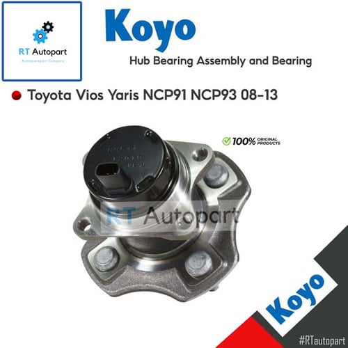 Koyo ลูกปืนล้อหลัง Toyota Vios Yaris NCP91 NCP93 ปี08-13 มี ABS / ลูกปืนล้อ / 3DACF026F-24HS(1ตัว ABS)