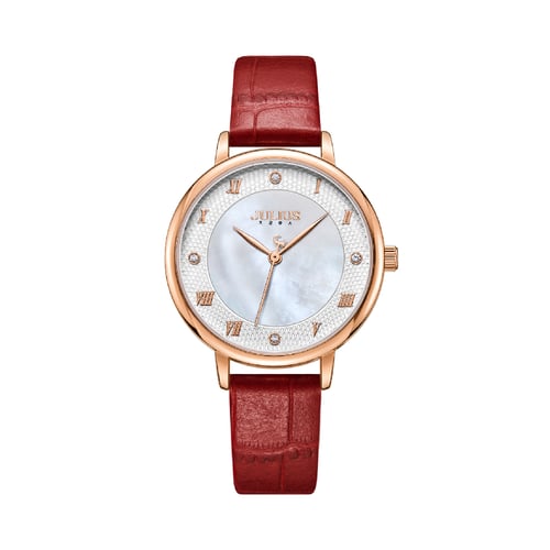 นาฬิกา Julius JA-1327 A สายหนัง สีแดง