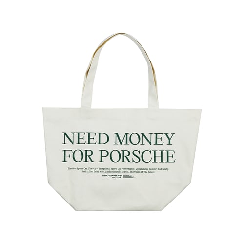 KNOWWHERE STUDIO PORSCHE TOTE BAG BEIGE