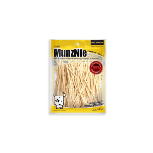 [MANOON] MUNZNIE  Fish strips Original Flavor มันซ์นี่ ขนมสุนัข ปลาเส้น รสดั่งเดิม ขนาด 80 กรัม