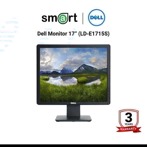 จอมอนิเตอร์  Dell Monitor E1715S, 17" (3 Years Advanced Exchange, Next Business Day)