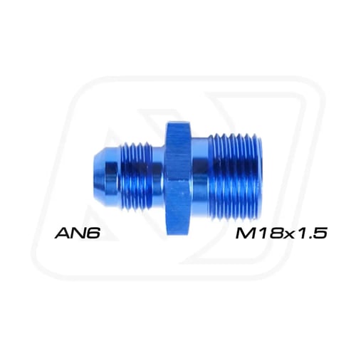 Billion ข้อลดเกลียว (044) M18x1.5/โอริง ออก AN6/AN8/AN10 (BLUE/BLACK)