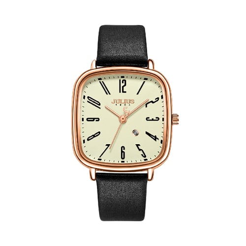 นาฬิกา Julius JA-1418M B สายหนัง สีดำ