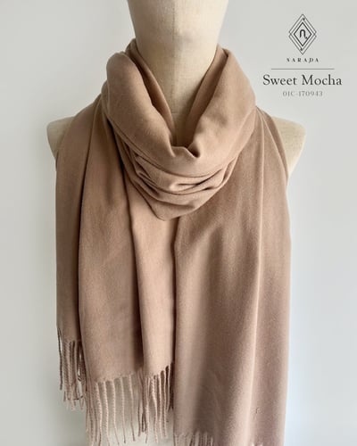ผ้าพันคอแคชเมียร์ (ผ้าหนา) Sweet Mocha