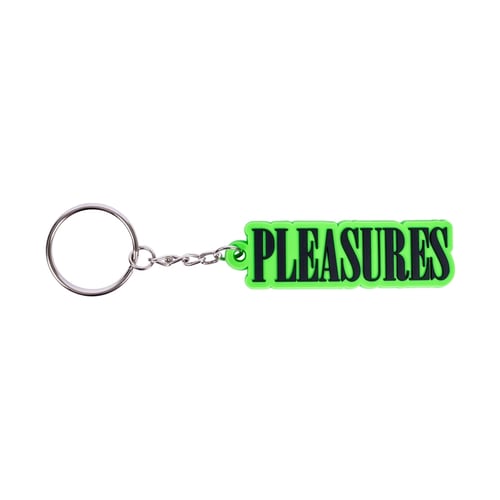 PLEASURES BALANCE LOGO PVC KEYCHAIN GREEN