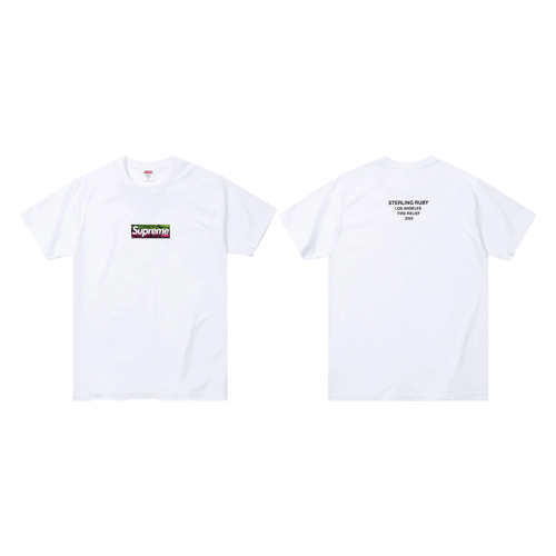 Supreme LA Fire Relief Box Logo Tee M Supreme Los Angeles Fire