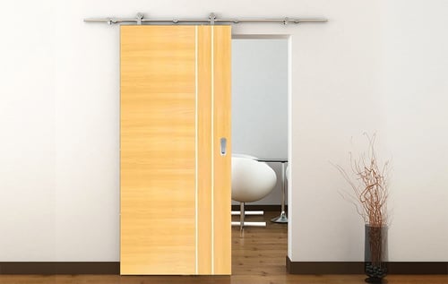 ประตูยูพีวีซี (UPVC) เซอะร่อง 2 เส้น