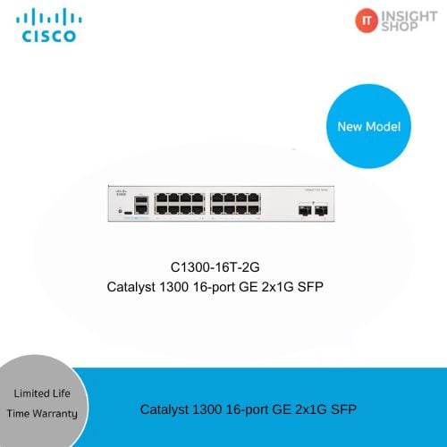 [C1300-16T-2G] Cisco Catalyst 1300 16-port GE, 2x1G SFP