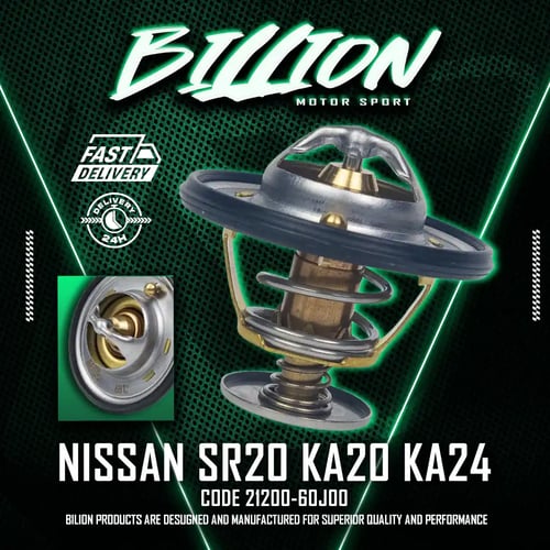 Billion Thermostat 68° วาล์วน้ำ 68 องศา สำหรับ Nissan SR20 / KA20 / KA24 (Part No.21200-60J00)