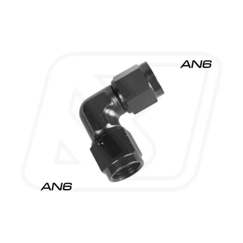 Billion ข้อต่อหัวเกลียว AN ตัวเมีย 90 องศา แบบ 2 ทาง (AN6/AN8/AN10) BLUE/BLACK