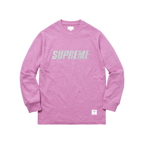 SUPREME PERSPECTIVE LONG SLEEVE T-SHIRT HEATHER/PINK