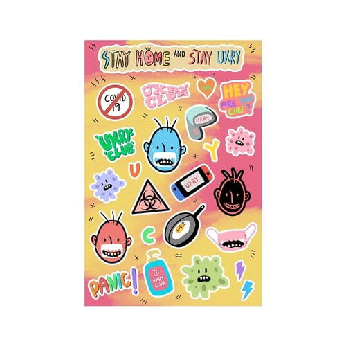 UXRY CLUB STAY HOME & STAY UXRY STICKER PACK SET