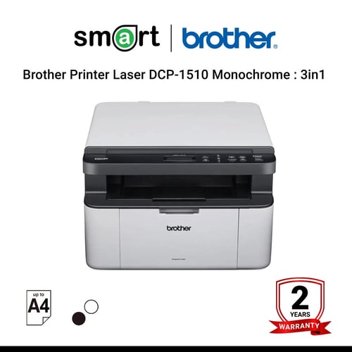 Brother Printer Laser DCP-1510 เครื่องพิมพ์เลเซอร์ ขาว-ดำ มัลติฟังก์ชัน Mono MFC laser : 3in1 (Print, Scan, Copy)