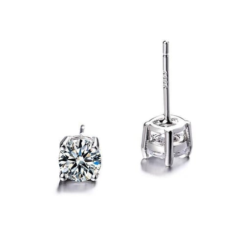 MR_GOLDss DIAMOND STUD EARRINGS 4MM SILVER