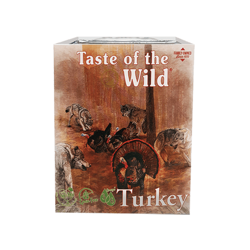 Taste of The Wild Dog Wet Food Tray Turkey and Duck With Fruit & Vegetables Flavor เทสต์ ออฟ เดอะ ไวลด์ อาหารสัตว์ชนิดเปียกแบบถาด รสไก่งวง ขนาด 390 กรัม