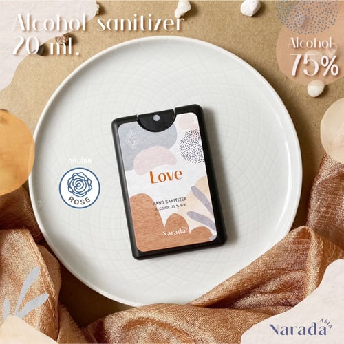 ❤️ แอลกอฮฮล์สเปรย์การ์ด พกพาสะดวก!!! ถนอมผิว แห้งเร็ว Alcohol Spray 20 ml by NaradaAsia ❤️++20ml การ์ดสีดำ++