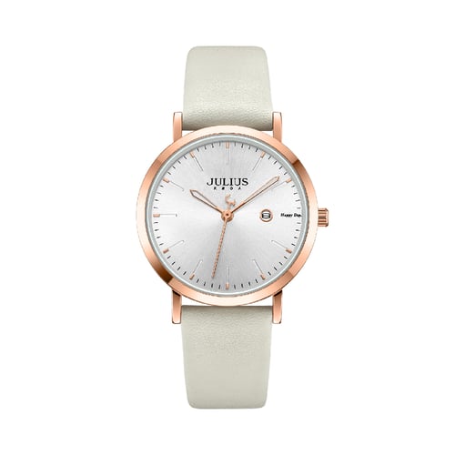 นาฬิกา Julius JA-1430 A สายหนัง สีขาว