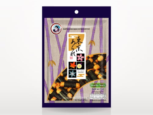 ขนมข้าวอบกรอบ พันสาหร่ายปรุงรส ตราโตเกียวอาราเร่ (ขนาด 50 กรัม)