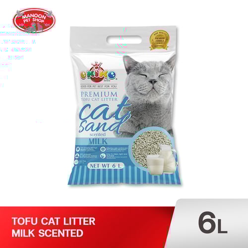 OKIKO ทรายแมวเต้าหู้ MILK 6L.