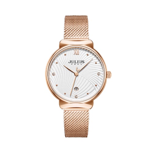 นาฬิกา Julius JA-1243 B สายสแตนเลสถัก สีโรสโกลด์