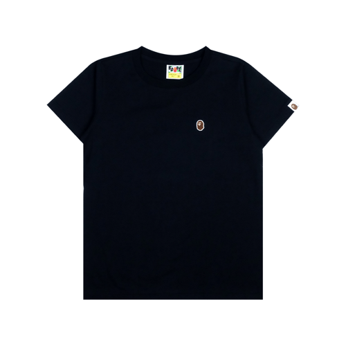 A BATHING APE HEAD ONE POINT T-SHIRT BLACK