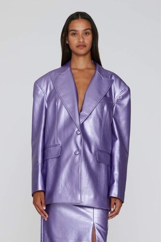 ROTATE - EMBOSSED PU BLAZER