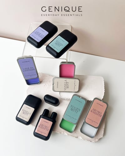 Genique พรีเมี่ยมเซท Giftset Happy Heal ยาดมสองรู+ Aroma Relaxing Balm