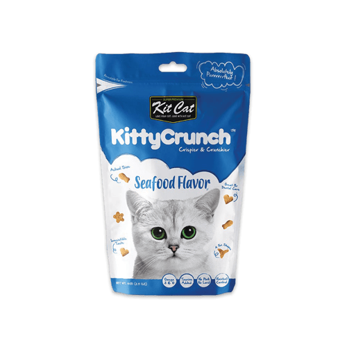 Kit Cat Kitty Crunch คิทตี้ ครันช์ ขนมแมวรสซีฟู้ด ขนาด 60 กรัม