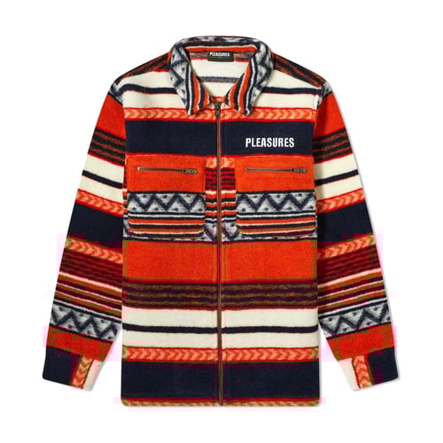 PLEASURES EXPLORER ZIP JACKET BLACK/ORANGE