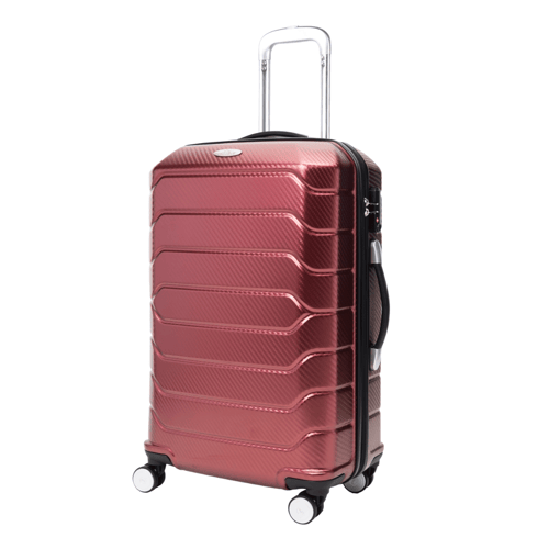 กระเป๋าเดินทาง24นิ้วสีแดง ล้อคู่4ล้อ