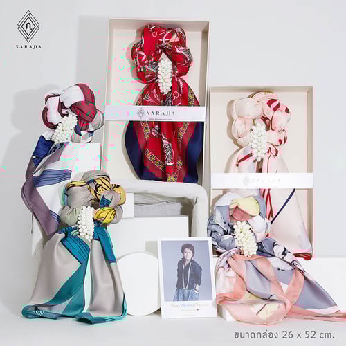 มาลัยผ้าพันคอ มาลัยผ้าคลุมไหล่ ของรับไหว้สุดเก๋ ที่ผู้ใหญ่ประทับใจ