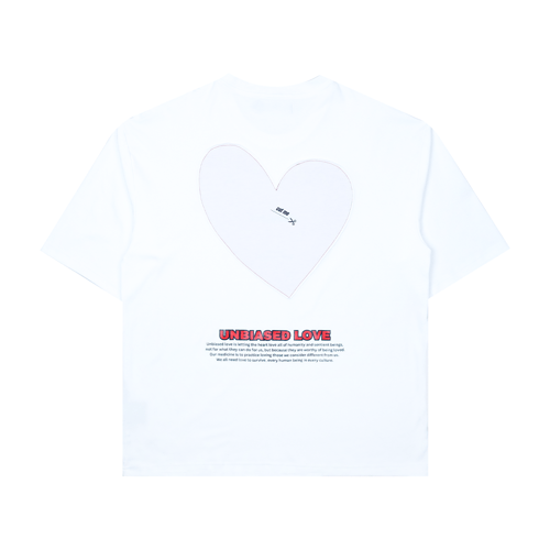 THE BIAS CLUB UNBIASED LOVE T-SHIRT WHITE