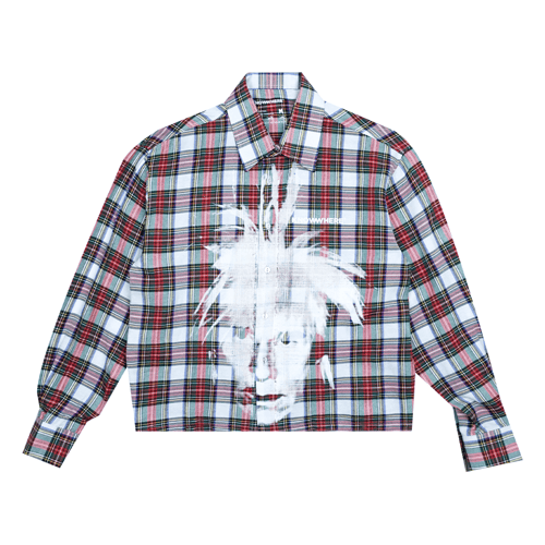 KNOWWHERE STUDIO FLANNEL POP ART SHIRT RED STEWART
