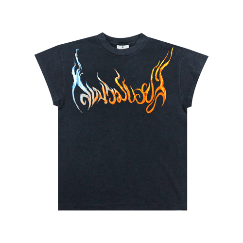 LONGNUAMBOYZ WUKONG VS HANUMAN SHORT SLEEVES T-SHIRT FADE BLACK