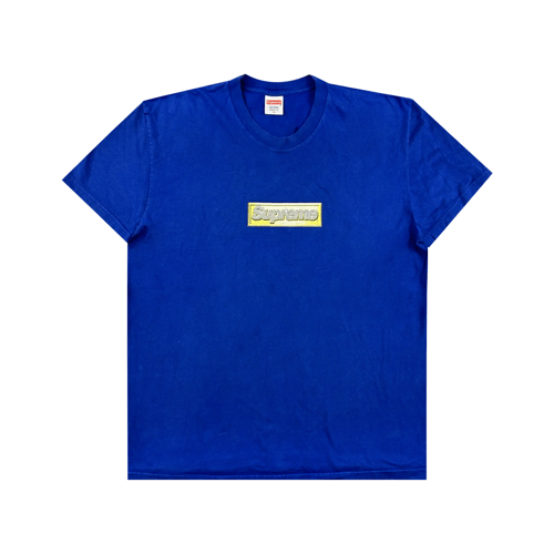 SUPREME BOX LOGO BLING T-SHIRT BLUE