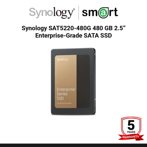 Synology SAT5220-480G 480GB 2.5” Enterprise-Grade SATA SSD  | กรุณาติดต่อเจ้าหน้าเพื่อเช็คสินค้าก่อนทำการสั่งซื้อ