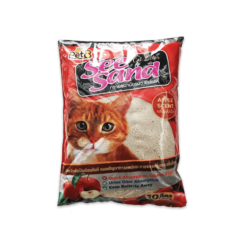 [MANOON] SEESAND Cat Litter Apple Scent ทรายซีแซนด์กลิ่นแอปเปิ้ล ขนาด 10 ลิตร