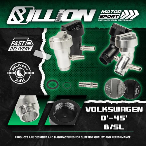 คอเติมน้ำมันเครื่อง Billion CNC สำหรับ Volkswagen 45° BLACK