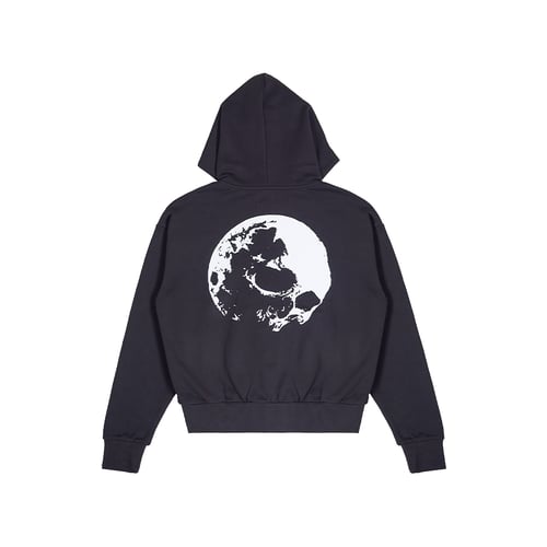 FUXURY SHADOW MOON ZIP HOODIE BLACK ONYX