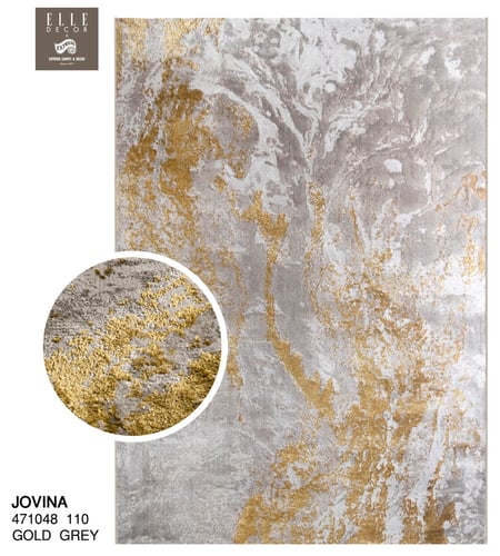 JOVINA (L) 471048 110 L 160x230 CM. GOLD GREY