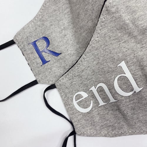 หน้ากากผ้าสกรีนชื่อ Pegasus  Cotton+ For XL XXL สีเทา