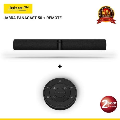 [ใช้โค้ด SMTJBAP501000 ลดเพิ่ม 1,000.-]Jabra PanaCast 50 วิดีโอคอนเฟอเรนซ์บาร์ 4K มุมมอง 180° พร้อม AI สำหรับห้องประชุมขนาดเล็กถึงกลาง